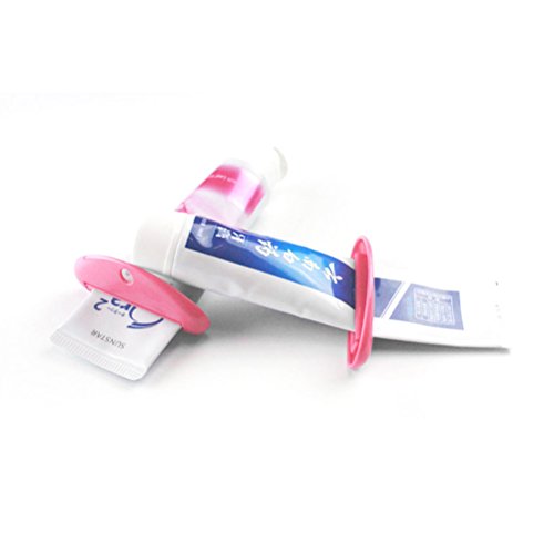 Toothpaste Clip,Bagvhandbagro Multi-functional Tube Squeezer Cleanser Toothpaste(2 PCS) [Random Color] - Thumbnail 3