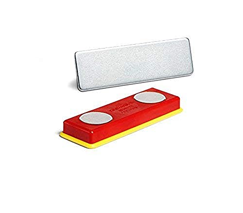 Durable 891700 Magnet set and metal plates, 10-Piece, Red/Yellow
