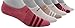 adidas Women's Superlite Super No Show Socks (6-Pair), Trace Maroon Pink/Mystery Ruby/White/Ash Pearl Pin, Medium