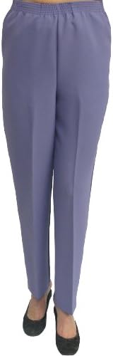 Poly/Gab Elastic Waist Slacks- New Spring Colors (20, Purple Haze)
