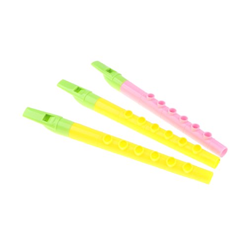 Baoblaze Kids Colorful Plastic Music Toy, 6 Hole Flute, Clarinet Instrument, Party Supplies 3pcs/set - Thumbnail 6