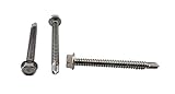 Stainless #14 x 2-1/2" Hex Washer Head Self