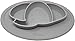 Kids Silicone Placemat Divided Plate for Toddler High Chair with Travel Bag Elephant Salbree (Medium Gray)