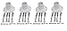 Inter-Fab City2-Anchor Pack Optional On-Deck Aluminum Anchor Kit for City 2 Pool Slide, White, 4-Pack