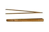 KitchenVIA Toaster Buddy Carbonized All-Natural Bamboo Toaster Tongs, Kitchen Utensils With 7-Inch Reach For Serving Food, Flipping Meat, Grabbing Toast, And More