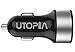 Dual USB Car Charger - 2 USB Smart Port Fast Car Charger 12W/2.4A - for iPhone X/ 8/ 7/ 6S/ 6/ Plus, iPad Pro/ Air 2/ Mini, Galaxy S7 / S6/ Edge/ Plus/ Note 5/ 4, LG, HTC,Nexus,Pixel - By Utopia Home