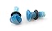 1 Pair of 00 Gauge (00G - 10mm) Blue Agate Stone Plugs - Single Flare