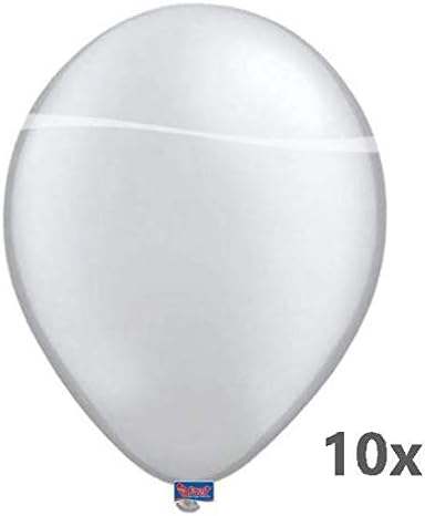 Folat 08404 Silver Balloons Metallic 30 cm-10 Pieces, 10 Pack - Image 4