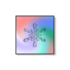 Framed Canvas Wall Art for Living Room, Bedroom Snowflake Theme Canvas Prints for Home Decoration Ready to Hang - 16x16 inches