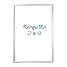 SnapeZo Movie Poster Frame 27x40 Inches, Silver 1.2 Inch Aluminum Profile, Front-Loading Snap Frame, Wall Mounting, Premium Series