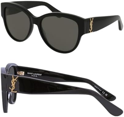 Amazon.com: Saint Laurent SL M48S/K Black One Size : Clothing