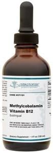 B12, Vitamin (Methylcobalamin), Sublingual Liquid 120 ml, 4 fl. oz. Brand: Vitamin Research Products