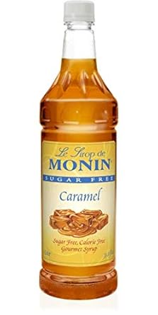 Amazon Com Monin Sugar Free Caramel Syrup Sweet And Buttery Caramel Flavor Great For Lattes Cappuccinos Unique Cocktails Vegan Non Gmo Gluten Free 1 Liter Dessert Toppings Grocery Gourmet Food