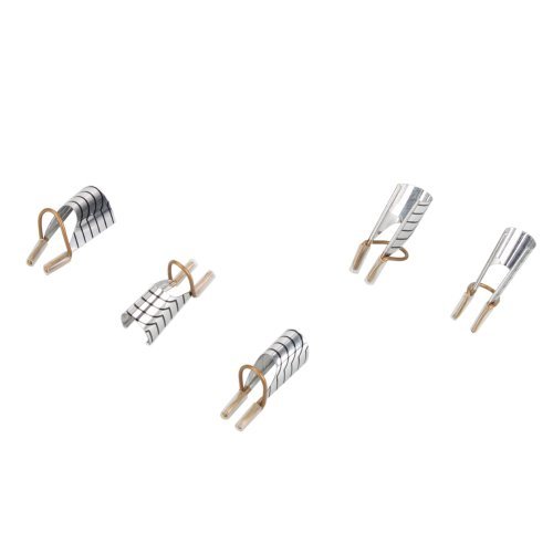 5pcs Nail Art Silver White Metal Foil Reusable Acrylic Uv Gel Forms French False Nail Pedicure Care Diy Tool
