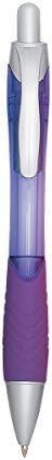 Logotastic Rio Gel Pen With Contoured Rubber Grip case, Purple (881-PU)