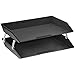 Acrimet Facility 2 Tier Letter Tray, Side Load, Letter Size/A4, Desktop File Organizer, Plastic (Black Color)