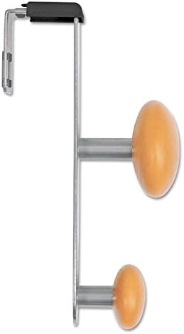 Alba PM2PARTBO Cubicle Garment Peg, 2-Hook, 1 1/5 x 1 3/8 x 7 9/10, Metallic Grey (ABAPM2PARTBO)