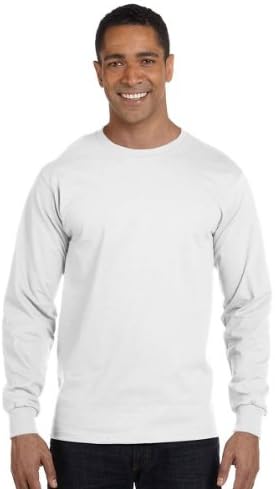 Hanes 5.2 oz. ComfortSoft? Cotton Long-Sleeve T-Shirt - white - L