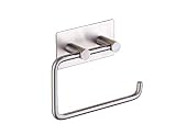 Xogolo self-Adhesive Toilet Paper roll Holder Wall Mount Adhesive Paper Towel Holder SUS340 Stainless Steel Brushed Finish Bathroom Towel Rack