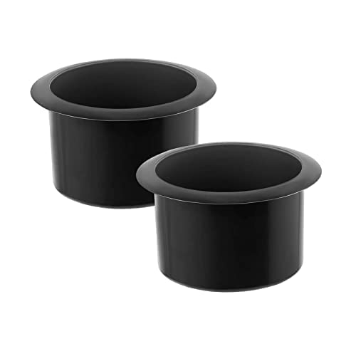 Photo 1 of GYBest 2 Pcs Plastic Black Cup Holder, Replacement Recliner-Handles Cup Holder Insert for Sofa Boat Couch Recliner Poker Table (3.2" Wx2.6 H)