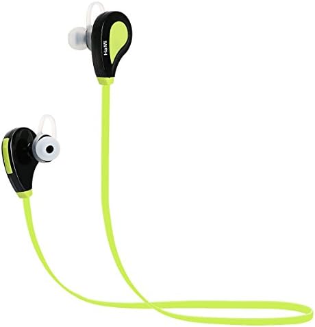 HaMi Wireless Bluetooth 4.0 Stereo Earbuds Sweatproof In-Ear Sports Headphones with Microphone Bluetooth Headphones Headset Sport Wired - Green