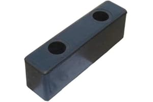 GRAINGER APPROVED Rectangular Rubber Dock Bumper, 2 1/2 inH x 2 inW x 8 inD