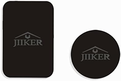 Jiiker Mount Metal Plate Kits with Adhesive for All Magnetic Car Mount Cradle Cellphone Holder Rectangle and Round (Black)