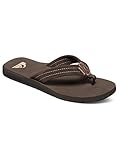 Quiksilver Men's Carver Suede 3-Point Flip-Flop, Demitasse/Solid, 7 M US