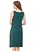 Bearsland Womens Sleeveless Maternity Dress Empire Waist Nursing Breastfeeding Dress Summer, Green, Large