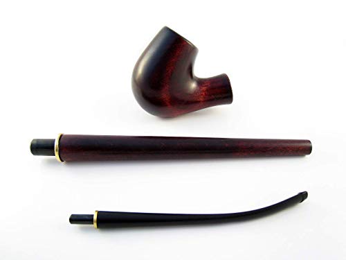 Churchwarden Tobacco Pipes of Pear Root, Wood Pipe "LORD OF THE RINGS" 13 inch/33 cm. Carving Handmade