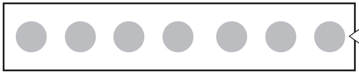 Glass safety highlighting frosted crystal decals 100x1040mm length - 7x circles 80mm Dia