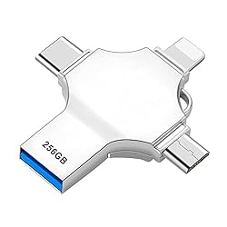 Yiracy USB Flash Drive 3.0 256GB 4 in 1 Photo Stick