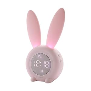 Vdn Bunny kinderwekker, slaaptrainer, klok, nachtlampje voor kinderen