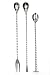 Bar Spoon Set (3 Spoons) – 1 Twisted Mixing Spoon with Knob – 1 Long Handle Twisted Spoon with Trident – 1 Spiral Bar Spoon with Disc – Set of 3 For Stirring All Kinds of Cocktails
