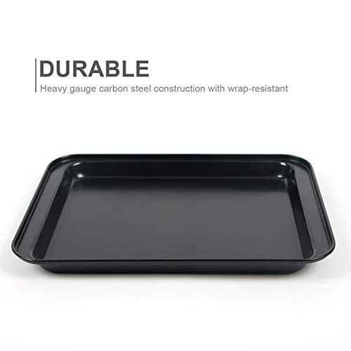 Small Baking Sheets for Oven, Shinsin Nonstick Cookie Pans Set of 3, 8