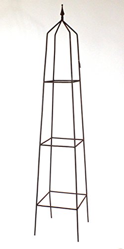 Rost Obelisk, quadratisch, Rankgerüst 180 cm hoch