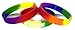 TheAwristocrat_USA COMPANY_1 Dozen Multi-Pack Rainbow (Blank) Wristbands Silicone Rubber Bracelets (Small 7