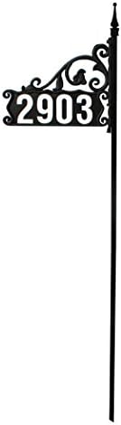 Address Sign Super Reflective Double Sided 911 DIY Yard House Address Sign Plaque For Maximum Visibility Day Or Night.