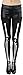 ToBeInStyle Women's Skeleton Print Tights - Black/White