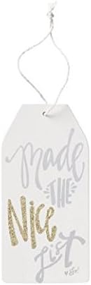 Nice List Wood Gift Tag, Set of 3