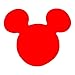 Red Paper Punch of Mickey Mouse Logo