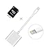 Fixget Trail Game Camera Card Viewer Reader for iPhone, iPad, SD Card Camera Reader Adapter for Apple iPhone 5/5s/6/6s/6 Plus/7/7 Plus/iPad Mini/Air, No App Needed