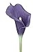 Duovlo 20pcs Calla Lily Bridal Wedding Bouquet Lataex Real Touch Artificial Flower Home Party Decor (Purple)
