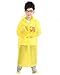 Children's Rain Ponchos with Waterproof Hood and Sleeves for Ages 6-12 - Reusable (2-Pack, Yellow)