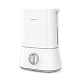 SUNLUNA SL-AH001, 4L Cool Mist Ultrasonic Quiet Humidifier for Baby, [Upgraded] Nano-Coating, 16-50 Hours, Easy Clean, 360&deg; Nozzle, Auto ShutOff, White