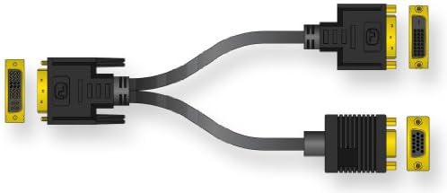 Dual-screen Y-cable Dvi-i To Dvi-d and VGA
