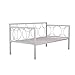 DHP Rebecca Metal Daybed Frame, Sofa Bed Fits Twin Size Mattress, White
