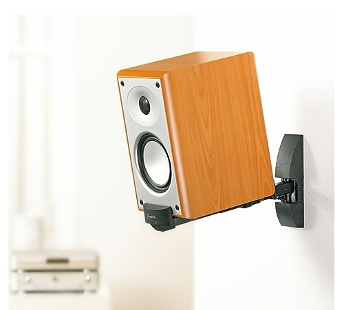 Vogel's VLB 200 Universal Speaker Wall Bracket, Swivels up to 90º (Left/Right), Tiltable up to 15º, Max. 44 lbs (20 kg), Black, 2 Brackets