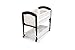 Arm’s Reach Cambria Co-Sleeper Bedside Bassinet Featuring Height-Adjustable Legs, Curved Wooden Ends, Breathable Mesh Sides with Pockets, and Large Lower Storage Basket, Espresso and White