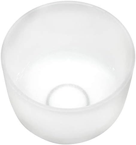 14 Inch Frosted Crystal Singing Bowl Note G Throat Chakra Best Quality Sound & Material (O Ring & Transparent Rubber Mallet Included)